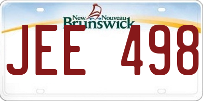 NB license plate JEE498