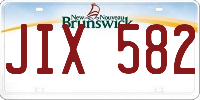 NB license plate JIX582