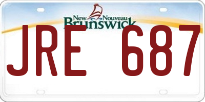 NB license plate JRE687