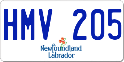 NL license plate HMV205