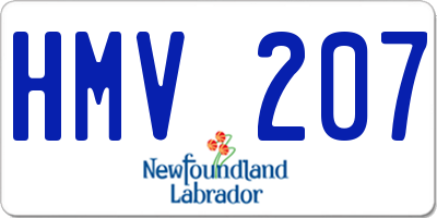 NL license plate HMV207