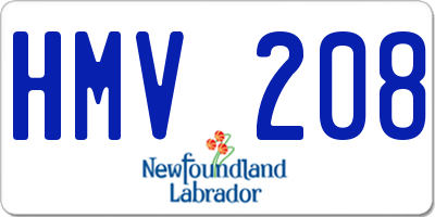 NL license plate HMV208