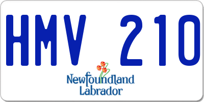 NL license plate HMV210