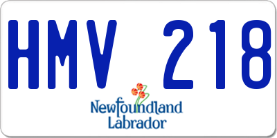 NL license plate HMV218