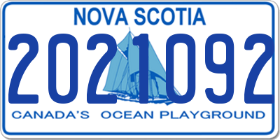 NS license plate 2021092