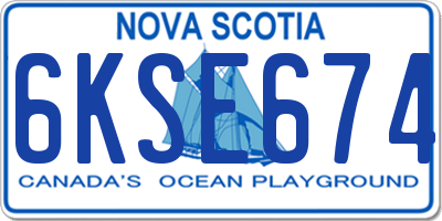 NS license plate 6KSE674