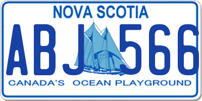 NS license plate ABJ566