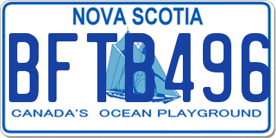 NS license plate BFTB496