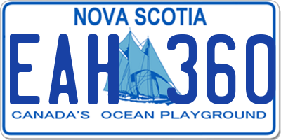 NS license plate EAH360