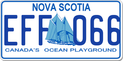 NS license plate EFF066