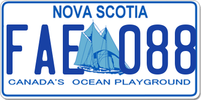 NS license plate FAE088
