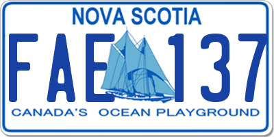 NS license plate FAE137