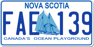 NS license plate FAE139