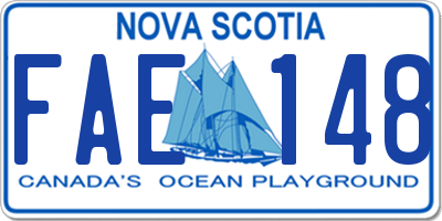 NS license plate FAE148