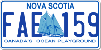 NS license plate FAE159