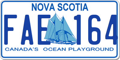 NS license plate FAE164