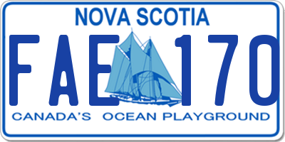 NS license plate FAE170