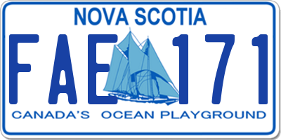 NS license plate FAE171