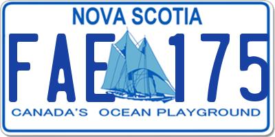NS license plate FAE175