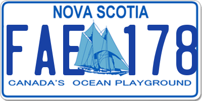 NS license plate FAE178