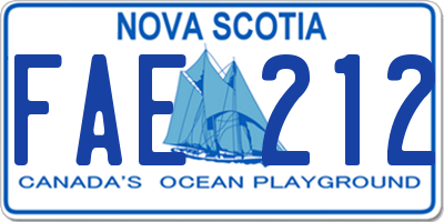 NS license plate FAE212