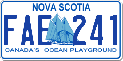 NS license plate FAE241