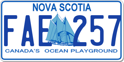 NS license plate FAE257