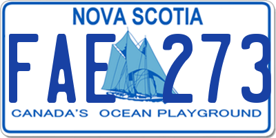 NS license plate FAE273