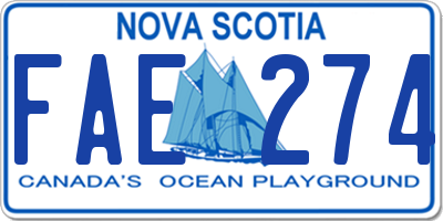 NS license plate FAE274