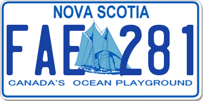 NS license plate FAE281