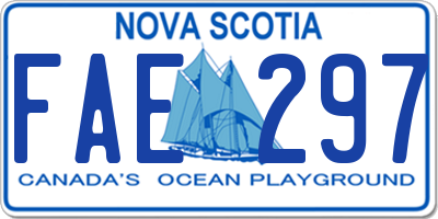 NS license plate FAE297