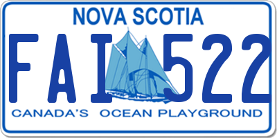NS license plate FAI522