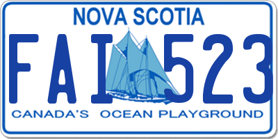 NS license plate FAI523