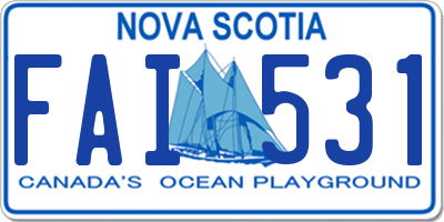 NS license plate FAI531