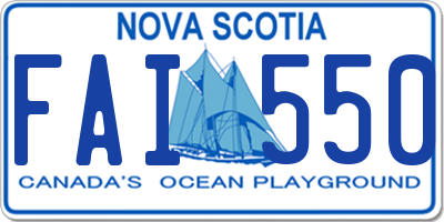 NS license plate FAI550