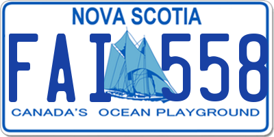 NS license plate FAI558