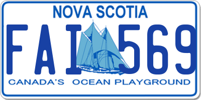 NS license plate FAI569