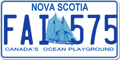 NS license plate FAI575