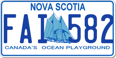NS license plate FAI582