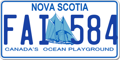 NS license plate FAI584