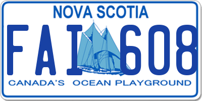 NS license plate FAI608