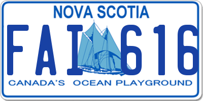 NS license plate FAI616