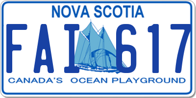NS license plate FAI617