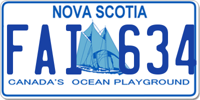 NS license plate FAI634