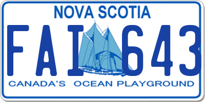 NS license plate FAI643