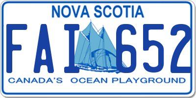 NS license plate FAI652