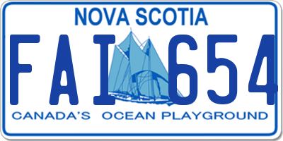 NS license plate FAI654