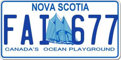 NS license plate FAI677