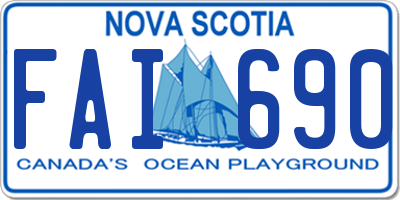 NS license plate FAI690