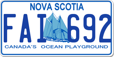 NS license plate FAI692